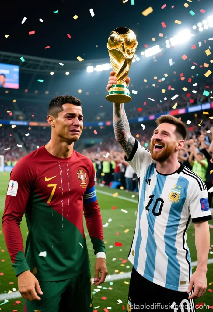 the joy of cristiano ronaldo s famous goal suuu as the face of a meme  Prompts | Stable Diffusion Trực tuyến