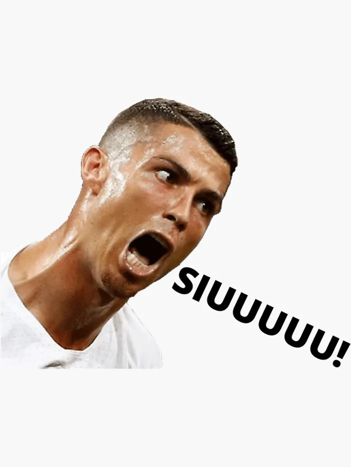 Cristiano Ronaldo Siuuu Meme Sticker