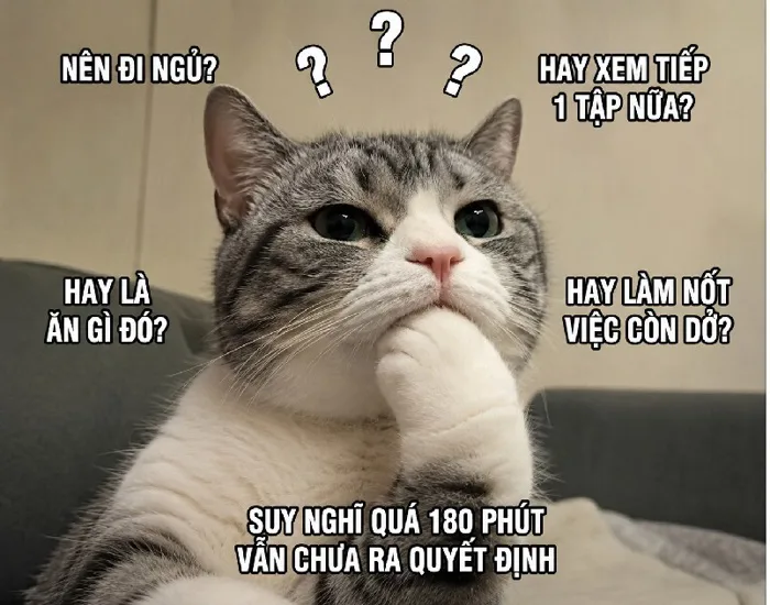 Tổng hợp meme suy nghĩ, suy tư chế hài hước cực tếu