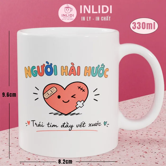 Ly Cốc Sứ Trái Tim Meme 