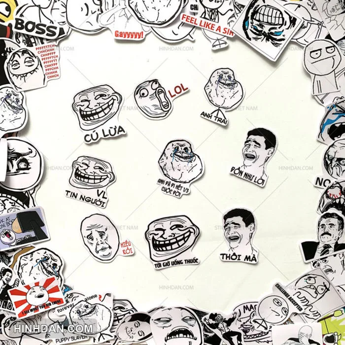 Sticker Troll Face Meme Bộ Hình Dán Trang Trí Chủ Đề Biểu Tượng Mặt Bựa Và  Hài Hước 2021 Decal Chất Liệu Nhựa Cao Cấp Chất Lượng Cao Chống Nước |  Lazada