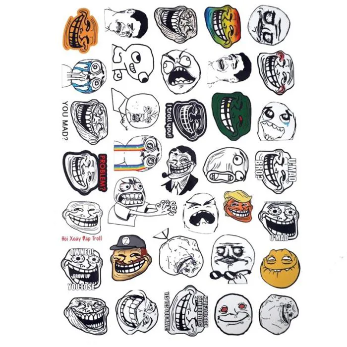 Hình dán meme troll face custom 30-60 hình khác nhau/ Combo Sticker troll  face meme | Lazada Việt Nam