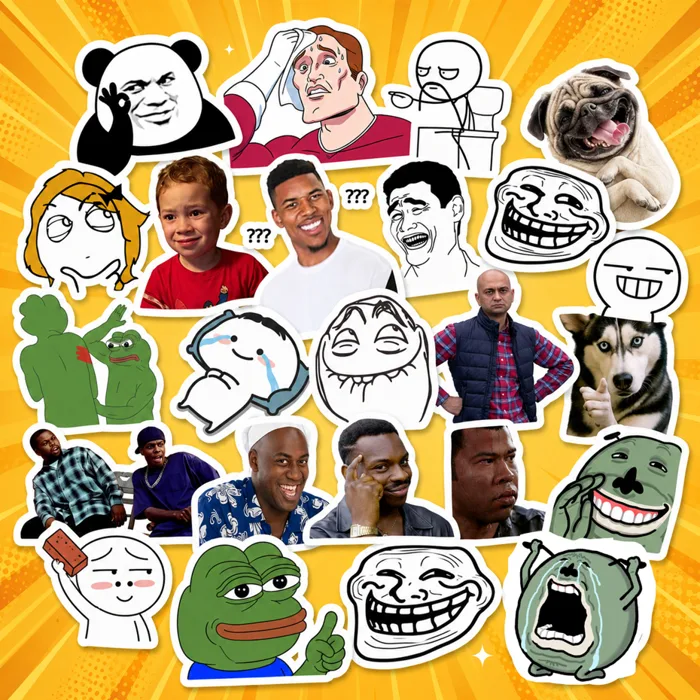 Set 50 Sticker meme troll face hài hước dán trang trí điện thoại, ipad,  laptop H.001 | Shopee Việt Nam