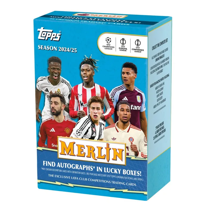 Blaster Box ] Topps Merlin UCC 2024/25 24/25 Blaster Box Hộp Thẻ Cầu Thủ  Bóng Đá Topps Merlin ( 28Thẻ ) | Shopee Việt Nam