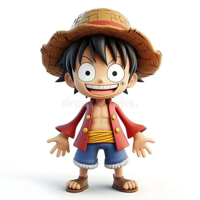 Monkey D. Luffy Character from One Piece Anime Series Isolated on White  Background Stock Illustration - Illustration of japanese, anime: 418710317
