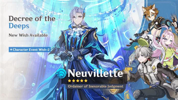 Neuvillette Rerun Banner Dates and 4-Star Characters | Genshin Impact｜Game8