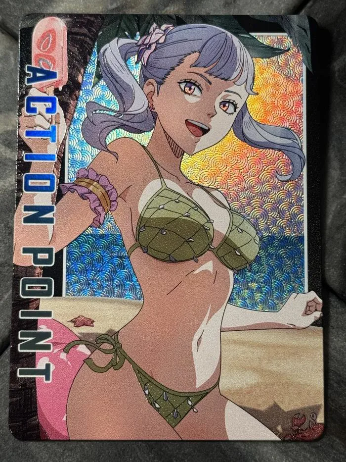 Black clover Noelle Silva Full- Art Textured Holographic Action Point Card  (AP132) — DavidsonTCG