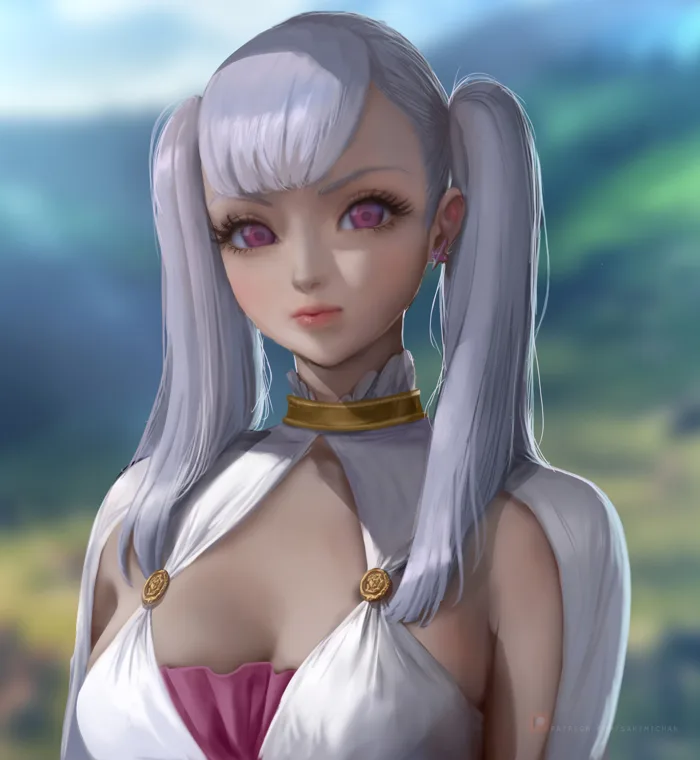 Hình nền : Black Clover, Noelle Silva, Anime cô gái, tóc bạc, Mái tóc, Dây  tóc, Đôi mắt màu tím, Nhìn vào người xem, Đồ trang sức, trang phục, váy  trắng, Sự