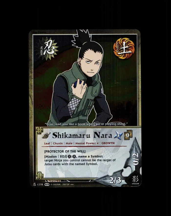 Shikamaru Nara - 1278 - NM - 1st Edition Foil - S23 - Naruto CCG - D4-42 |  eBay