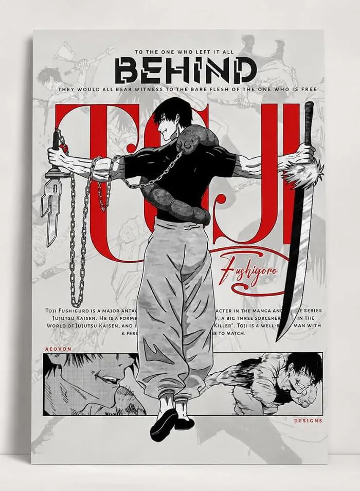 Toji Fushiguro Anime Poster – A3 Size Wall Art Prints (300 GSM Matte  Finish) L-42CM X W-30CM | Premium Room Decor for Anime Fans (Toji) :  Amazon.in: Home & Kitchen