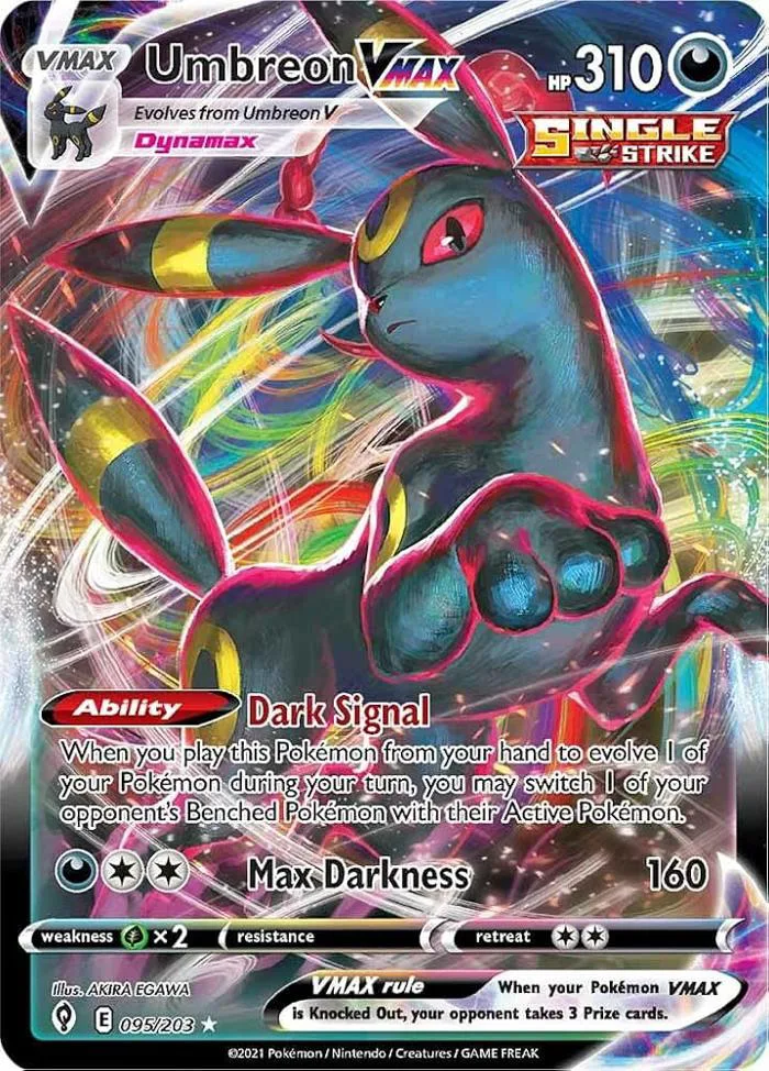 Pokemon Umbreon VMAX - 095/203 - Ultra Rare - Sword & Shield - Evolving  Skies : Amazon.ae: Toys