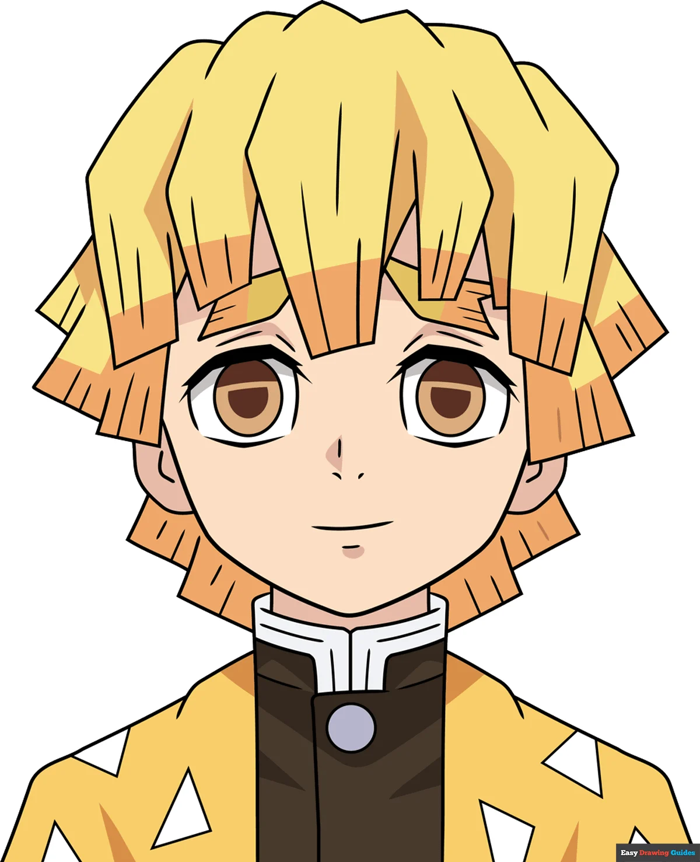 How to Draw Zenitsu Agatsuma from Demon Slayer - Really Easy Drawing  Tutorial