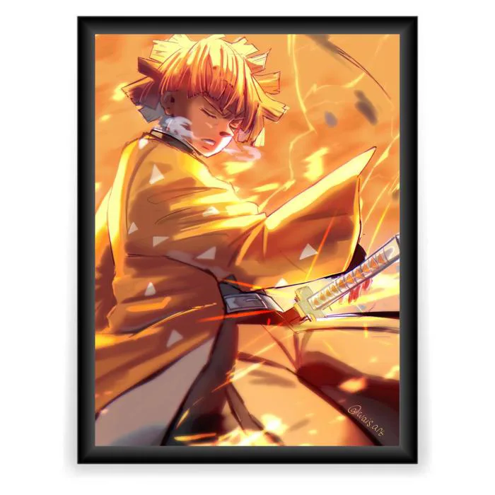 Zenitsu Agatsuma Poster, Anime Print, Demon Slayer, Artwork, Wall Art -  Etsy Canada