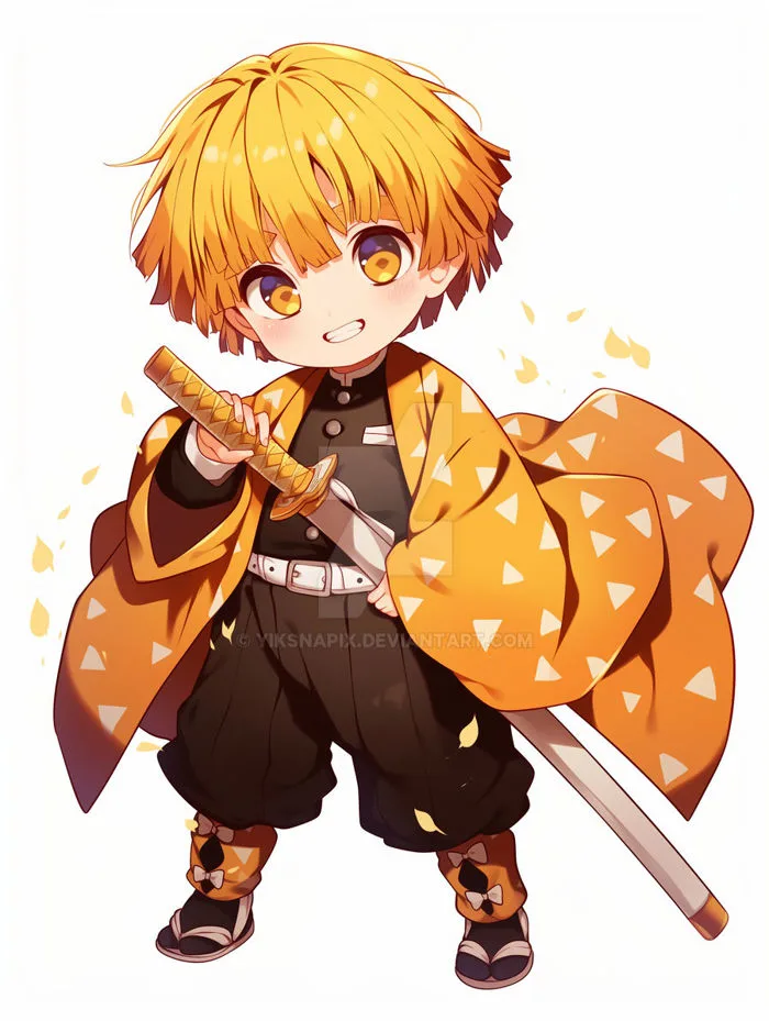 Chibi zenitsu agatsuma by yiksnapix on DeviantArt