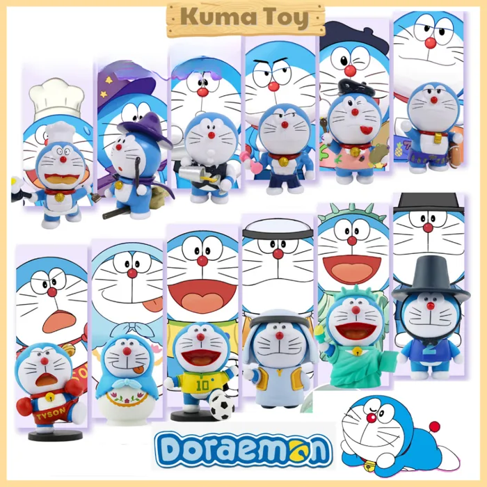 Mô hình Doraemon cosplay nghề nghiệp, Quốc Gia, Phù thuỷ, Đầu bếp, Gymer,  Hoạ sĩ…- đồ chơi doremon nobita trang trí