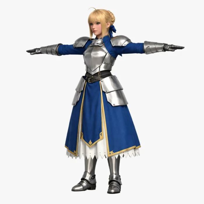 Mô hình 3D Saber Artoria Pendragon - 3DModels.org