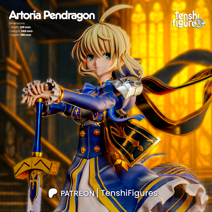 ⭐ Artoria Pendragon / Saber - Fate Stay/Night x Honkai Star Rail・ 3D File  for 3D printing・Cults