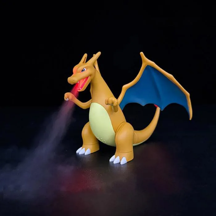 Fire Breathing Charizard Figure Pokemon Dragon Toy with Mist Spray Effect and LED Tail Light – Puzzloria Fire Breathing Charizard Figure Pokemon Dragon Toy with Mist Spray Effect and LED Tail Light – Puzzloria