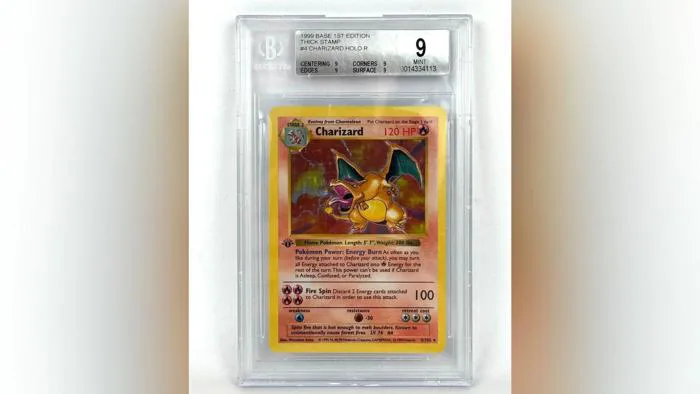 Holy grail' 1990s Pokémon Charizard card could fetch £40,000 - BBC News Holy grail' 1990s Pokémon Charizard card could fetch £40,000 - BBC News