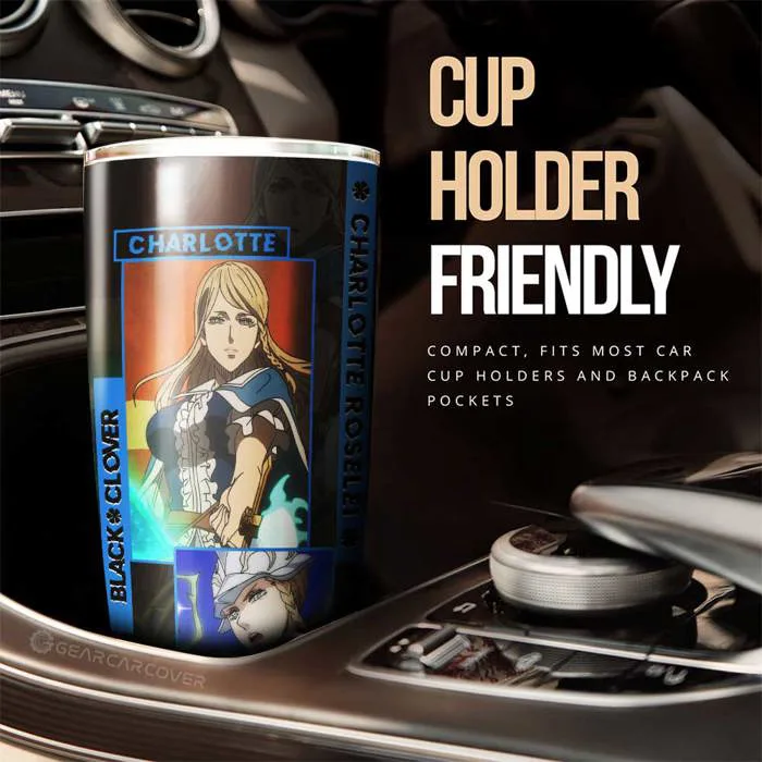 Charlotte Roselei Tumbler Cup Custom Black Clover Anime