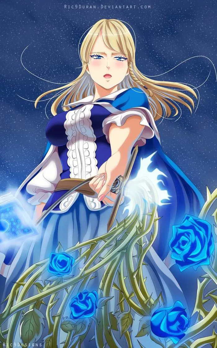 Fanart fanart black clover charlotte | Charlotte black clover wallpaper,  Black clover blue rose sol, Black