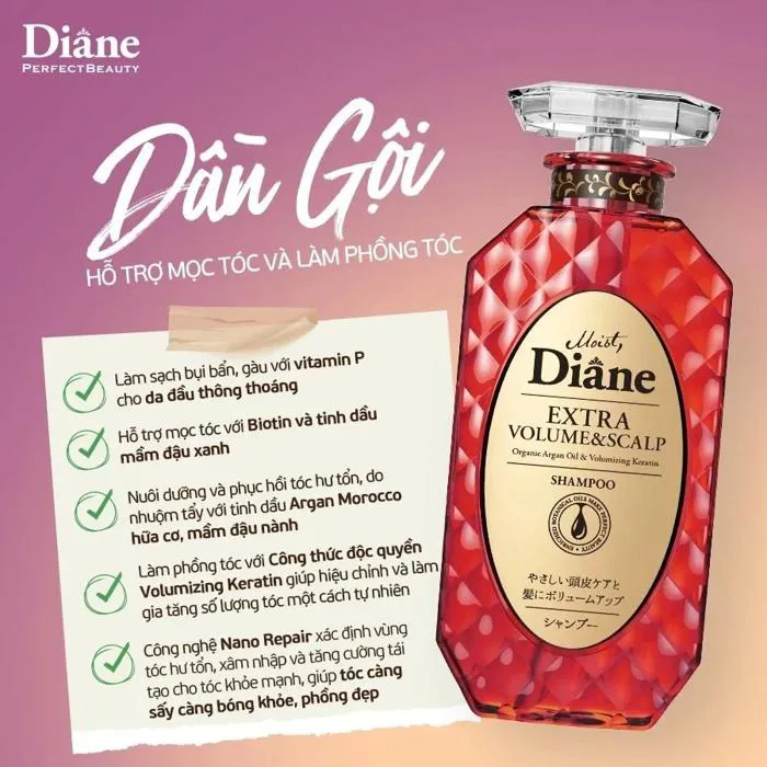 Moist Diane Dầu gội Extra Volume & Scalp Shampoo 450ml - SammiShop