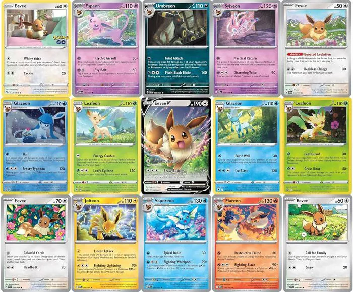 Amazon.com: Pokemon Eevee Card Bundle - Guaranteed 1 Ultra Rare - 5  Eeveelution Holofoil Cards - No Duplicates : Toys & Games
