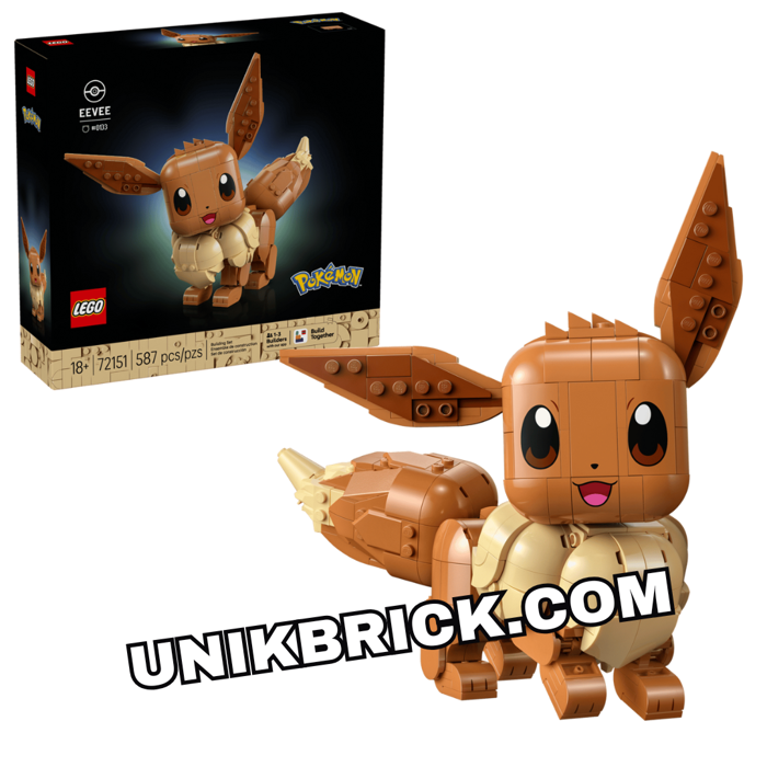 [CÓ HÀNG] 72151 LEGO Eevee Pokémon Mô Hình Eevee Phiên Bản 3D