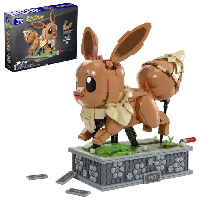Mua ​MEGA Pokémon Action Figure Building Set, Motion Eevee with 1366  Pieces, Turn Crank for Running Movement, Build & Display Toy for Collectors  trên Amazon Mỹ chính hãng 2026 | Fado
