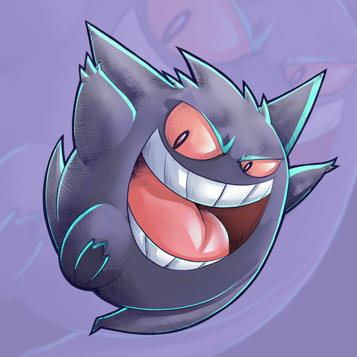 Gengar (ảnh do mình vẽ) : r/pokemon