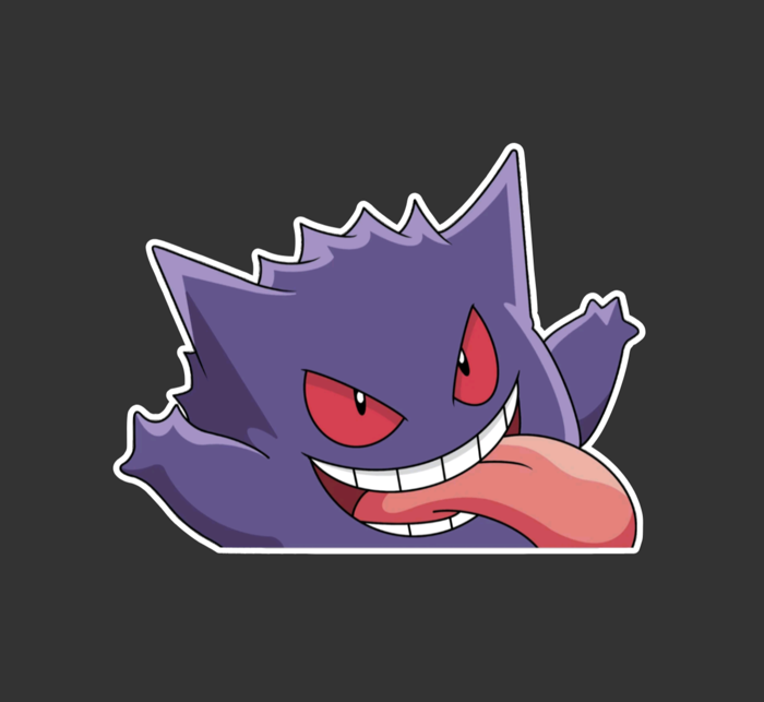 Pokemon Gengar Sticker Decal