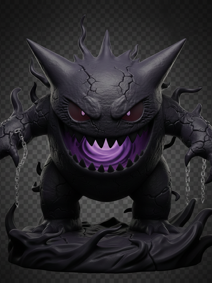 Realistic Gengar Pokemon - Free 3D Print Model - MakerWorld