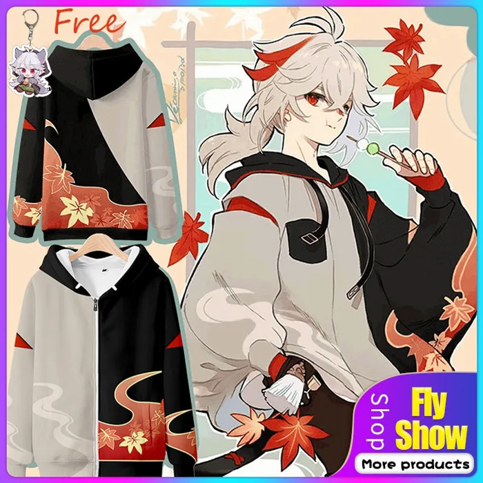 Áo hoodie phong cách nhân vật game Genshin Impact Kaedehara Kazuha thời  trang cho nam