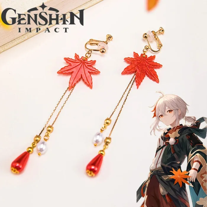 Trò Chơi Genshin Tác Động Kaedehara Kazuha Cosplay Bông Tai PhongLeaf Mặt  Dây Chuyền Earhook Earclip Quạt Quà Tặng Trang Sức | Shopee Việt Nam