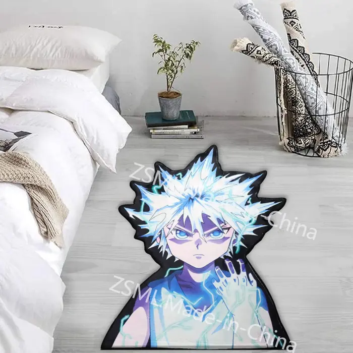 Thảm trải sàn hoạt hình thủ công hình Killua Zoldyck trong Hunter X Hunter,  thảm khu vực bất thường - Trung Quốc Thảm trải sàn y thảm họa giá