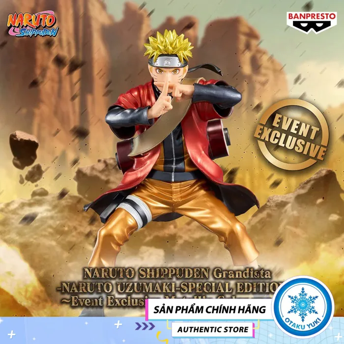Mô Hình Uzumaki Naruto Event Exclusive Metallic Ver - Naruto Shippuuden Grandista Figure Chính Hãng (Banpresto) Mô Hình Uzumaki Naruto Event Exclusive Metallic Ver - Naruto Shippuuden Grandista Figure Chính Hãng (Banpresto)