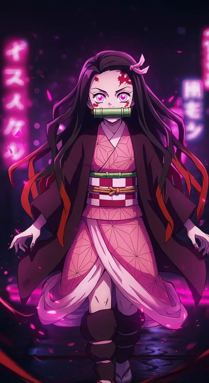 Nezuko Kamado from Demon Slayer🔥 #wallpaper #Art #Artwork #DigitalArt