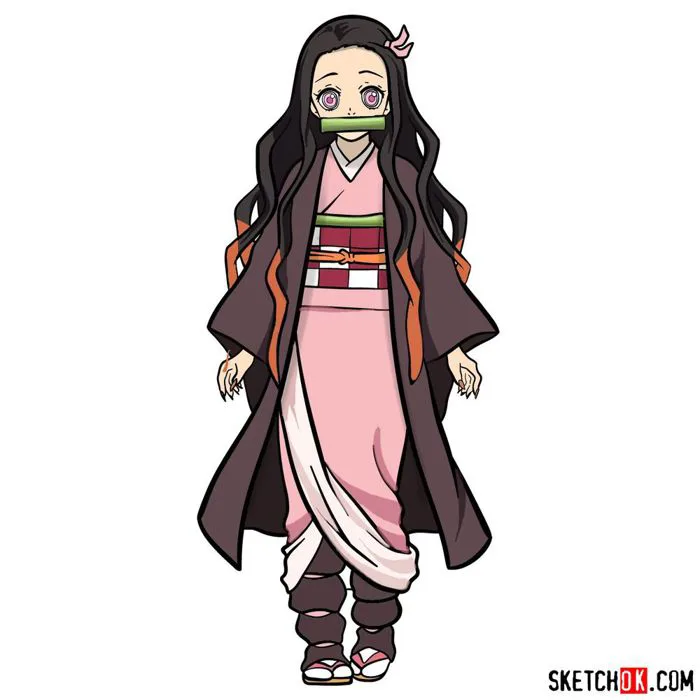 How to Draw Nezuko Kamado - A Demon Slayer Drawing Guide