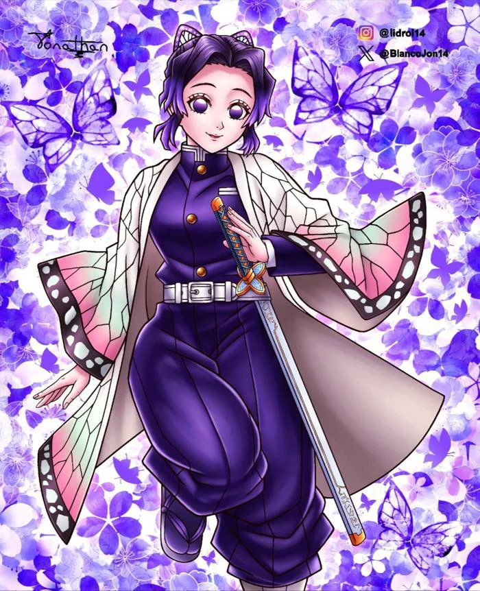 Fanart Shinobu Kocho (Kimetsu no Yaiba) của tui : r/anime